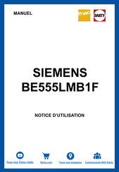 Siemens BE555LM 1 Serie Manuel D'utilisation Et Notice D'installation