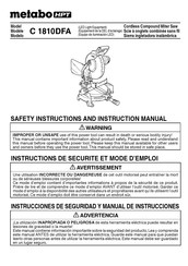 Metabo HPT MultiVolt C1810DFAQ4 Instructions De Sécurité Et Mode D'emploi