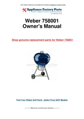 Weber 758001 Mode D'emploi