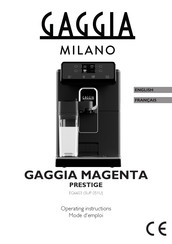 Gaggia Milano EG6603 Mode D'emploi