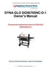 Dyna-Glo DGN576SNC-D-1 Mode D'emploi