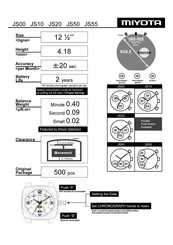 MIYOTA JS10 Mode D'emploi