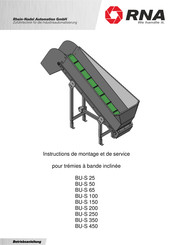 RNA BU-S 50 Instructions De Montage Et De Service