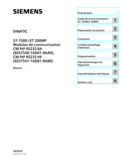 Siemens 6ES7540-1AD01-0AA0 Manuel