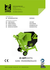 Zipper Maschinen ZI-WP500TN Mode D'emploi