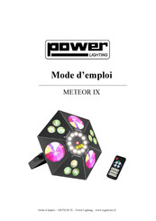 Power lighting METEOR IX Mode D'emploi