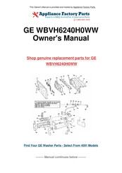 GE WBVH6240H0WW Manuel D'utilisation Et D'installation