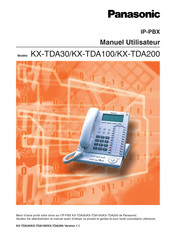 Panasonic KX-TDA30 Manuel Utilisateur