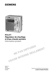 Siemens RVL471 Information Produit