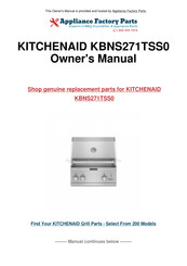 KitchenAid KBNS271TSS0 Instructions D'installation Et Guide D'utilisation Et D'entretien