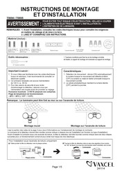 Vaxcel T0695 Instructions De Montage Et D'installation