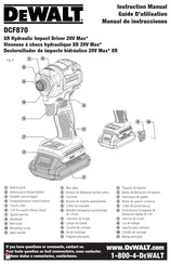 DeWalt DCF870 Guide D'utilisation