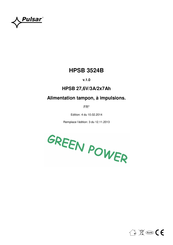 Pulsar GREEN POWER HPSB 27,6V/3A/2x7Ah Mode D'emploi