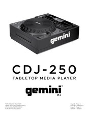 Gemini DJ CDJ-250 Mode D'emploi