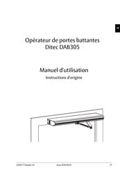 Ditec DAB305PS Manuel D'utilisation