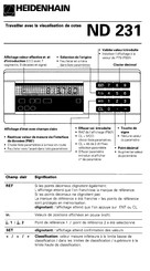 HEIDENHAIN ND 231 Mode D'emploi