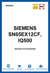 Siemens IQ500 SN65EX12CF Manuel D'utilisation