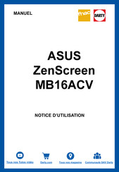 Asus ZenScreen MB16ACV Guide De L'utilisateur