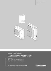 Buderus Logatherm WPLS 7,5 E Notice D'installation