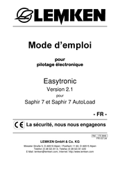 LEMKEN Easytronic Mode D'emploi