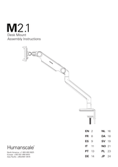 Humanscale M21TBB Instructions De Montage