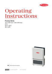 Fronius Verto 33.3 Instructions De Service