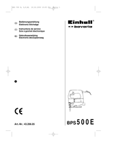 EINHELL Bavaria BPS 500 E Instructions De Service