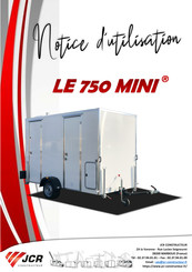 JCR LE 750 MINI Notice D'utilisation