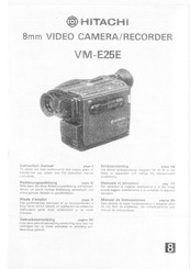 Hitachi VM-E25E Mode D'emploi