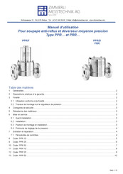 ZIMMERLI MESSTECHNIK PRR Serie Manuel D'utilisation