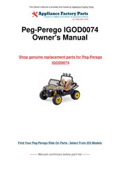 Peg-Perego IGOD0074 Utilisation Et Entretien