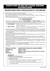 Mazda KB7W V3 300 Instructions Pour L'installation Et L'utilisation