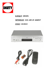 Denon DCD-685 SP Mode D'emploi