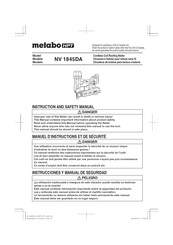 Metabo HPT NV 1845DA Manuel D'instructions Et De Sécurité