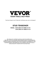 VEVOR YXHF-2009-1/8+W050-1/4-61 Mode D'emploi