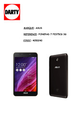 Asus Fonepad 7 FE375CG Manuel De L'utilisateur