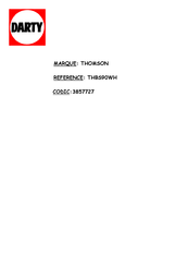 THOMSON THBS 90 WH Mode D'emploi