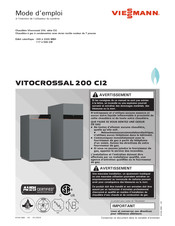 Viessmann VITOCROSSAL 200 CI2 Serie Mode D'emploi