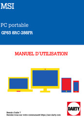 MSI GF63 8RC-288FR Manuel D'utilisation