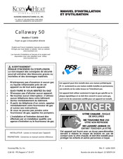 Kozy Heat Fireplaces Callaway 50 Manuel D'installation Et D'utilisation