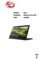 Acer ASPIRE R14 R5-431T Manuel D'utilisation