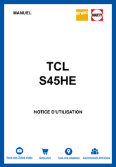 TCL S45HE Manuel De L'utilisateur