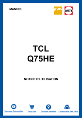 TCL Q75H Manuel De L'utilisateur