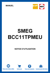 Smeg BCC11TPMEU Manuel De L'utilisateur