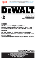 DeWalt DCD800H2T-QW Guide D'utilisation