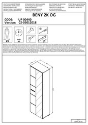 Dedeman BENY 2K OG UP 00440 Instructions D'assemblage