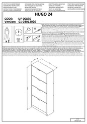 Forma Ideale HUGO 24 UP 00830 Instructions D'assemblage