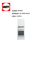 Brandt KG 1052W Guide D'utilisation