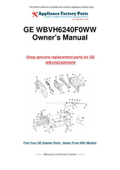 GE WHDVH660 Manuel D'utilisation Et D'installation