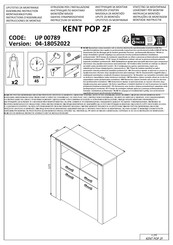 Dedeman KENT POP 2F UP 00789 Instructions D'assemblage